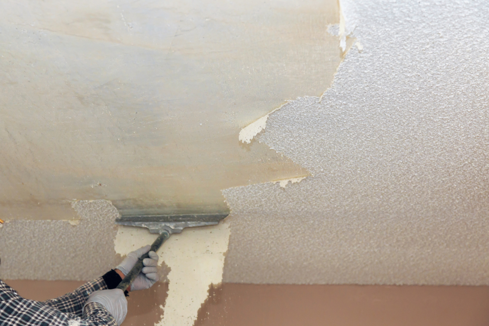 DIY Popcorn Ceiling Removal - The Craftsman Blog