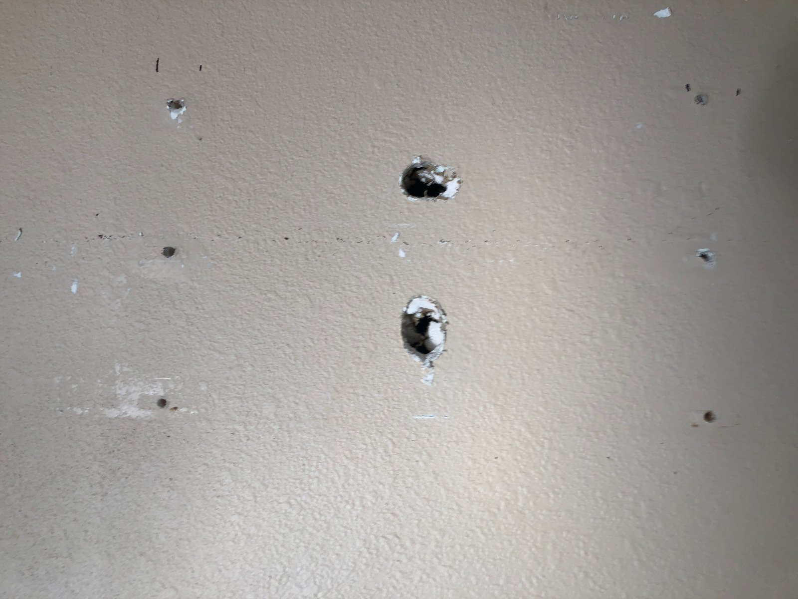 Holes to the drywall