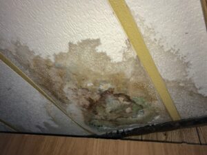 Water damaged ceiling